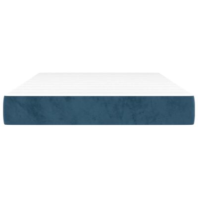 vidaXL Matelas de lit à ressorts ensachés Bleu foncé 120x200x20 cm