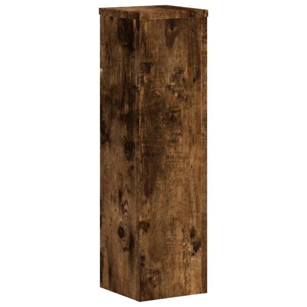 vidaXL Supports pour plantes 2 pcs ch&ecirc;ne fum&eacute; bois d'ing&eacute;nierie