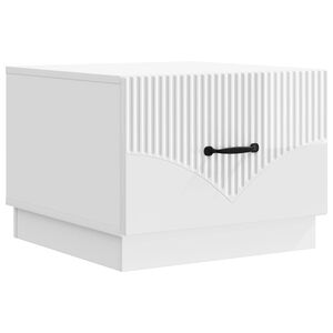 vidaXL Table basse Blanc brillant 49 x 50 x 37 cm Bois d'ing&eacute;nierie