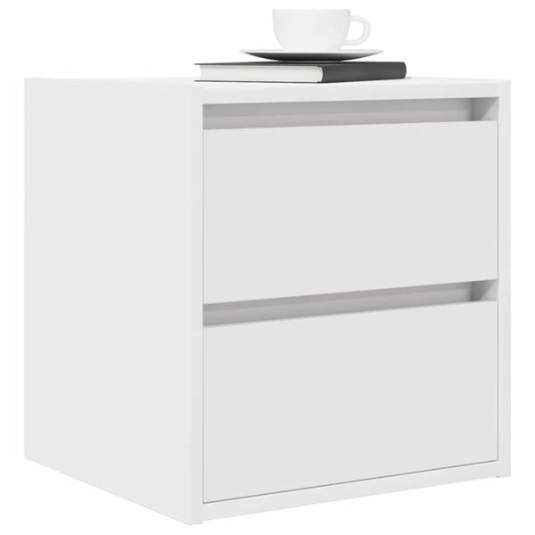 vidaXL Tables de chevet murales 2 pcs blanc 38x34x40 cm