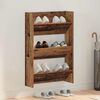 vidaXL Cabinet &agrave; chaussures avec &eacute;tag&egrave;re Bois ancien 60 x 18 x 90 cm
