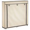 vidaXL Armoire &agrave; chaussures avec housse Cr&egrave;me 115x28x110 cm Tissu