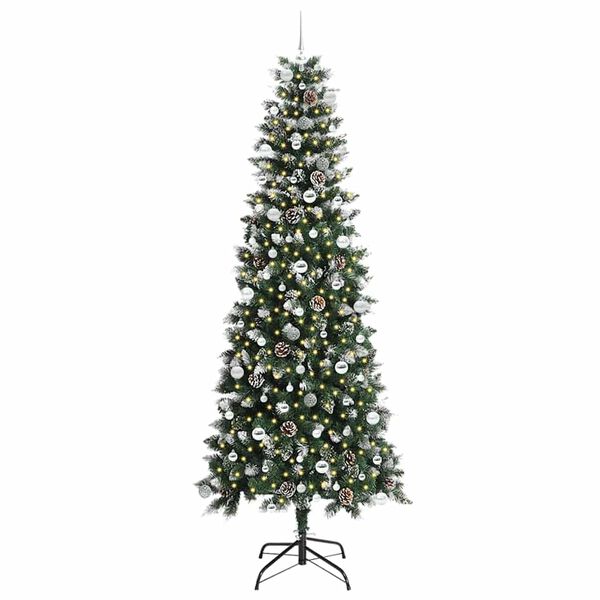 vidaXL Sapin de No&euml;l artificiel Vert 240 cm PVC, plastique et acier