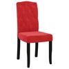 vidaXL Chaises &agrave; manger lot de 2 Rouge bordeaux Velours