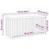 vidaXL Bo&icirc;te de Rangement de Jardin Naturel 119 x 44 x 58,5 cm