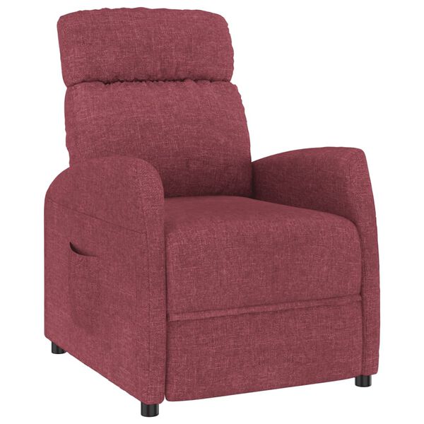 vidaXL Fauteuil inclinable Rouge bordeaux Tissu