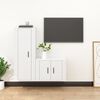 vidaXL Ensemble de meubles TV 2 pcs Blanc Bois d'ing&eacute;nierie