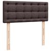 vidaXL Sommier &agrave; lattes de lit et matelas marron fonc&eacute; 120x190cm tissu