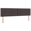 vidaXL Lit &agrave; ressorts avec matelas Marron fonc&eacute; 180 x 200 cm tissu