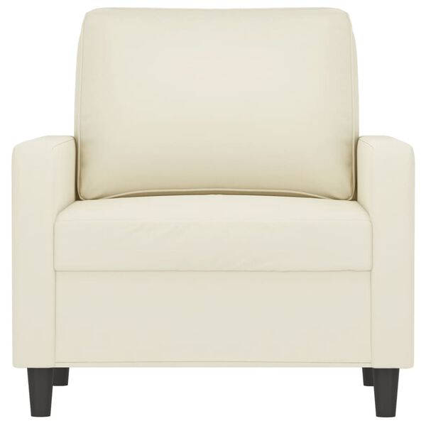 vidaXL Fauteuil Cr&egrave;me 60 cm Velours