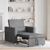vidaXL Canap&eacute;-lit escamotable simple Gris fonc&eacute; 90 x 165 x 87 cm tissu