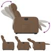 vidaXL Fauteuil inclinable &eacute;lectrique marron tissu