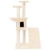 vidaXL Arbre &agrave; chat avec griffoirs en sisal Cr&egrave;me 94 cm