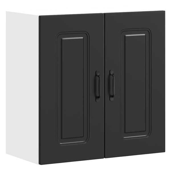 vidaXL Armoire murale de cuisine Kalmar noir bois d'ing&eacute;nierie