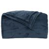 vidaXL Jet&eacute; Bleu marine 130 x 150 cm Toison