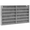 vidaXL Armoire &agrave; vitrine gris b&eacute;ton 100x8,5x58 cm bois d'ing&eacute;nierie