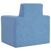 vidaXL Canap&eacute; pour enfants Bleu Peluche douce