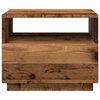 vidaXL Table basse avec lumi&egrave;res LED vieux bois 50x49x40 cm
