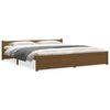 vidaXL Cadre de lit Marron miel Bois massif 180x200 cm Super King