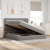 vidaXL Lit avec rangement et LED avec LED Taupe 180 x 200 cm Polyester