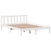 vidaXL Lit bibliothèque sans matelas blanc 140x190 cm bois pin massif
