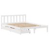vidaXL Cadre de lit sans matelas blanc 140x190 cm bois de pin massif