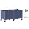 vidaXL Porte-plante de jardin avec irrigation et roues 2 pc Gris PP