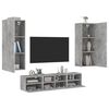 vidaXL Unit&eacute;s murales TV 5 pcs gris b&eacute;ton bois d'ing&eacute;nierie