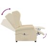 vidaXL Fauteuil Cr&egrave;me Tissu