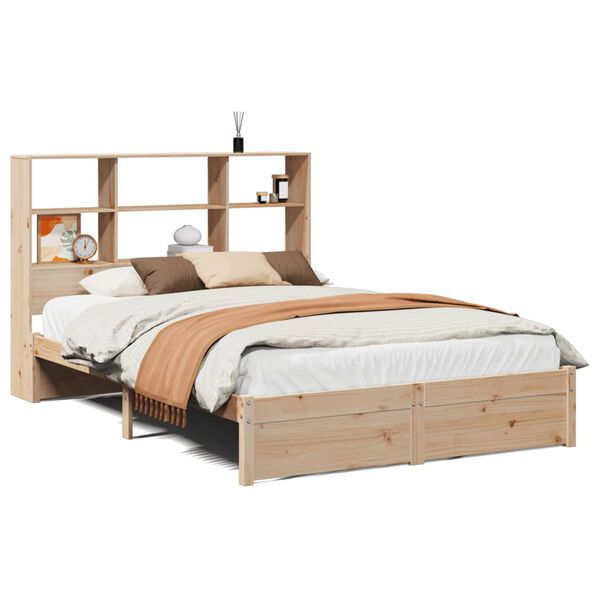 vidaXL Lit biblioth&egrave;que sans matelas 120x200 cm bois de pin massif