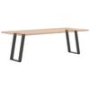 vidaXL Pieds de table &agrave; manger en U 2 pi&egrave;ces Anthracite 60 x (72-73) cm Acier