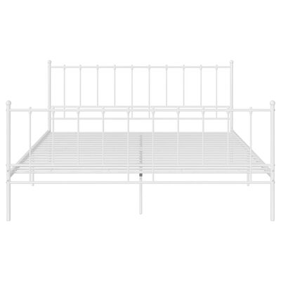 vidaXL Cadre de lit sans matelas blanc métal 140x200 cm