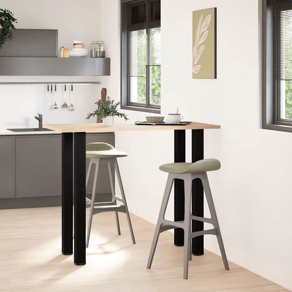 vidaXL Pieds de table de bar 4 pi&egrave;ces Noir 110-112 cm Acier