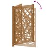 vidaXL Portail de jardin 100x150 cm en acier patin&eacute; avec motif feuille