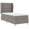 vidaXL Lit &agrave; ressorts avec matelas Taupe 200 x 80 cm tissu