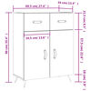 vidaXL Buffet blanc 69,5x34x90 cm bois d'ing&eacute;nierie