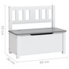 vidaXL Banc de rangement pour enfants Blanc et gris 60x30x55 cm MDF