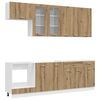 vidaXL Unit&eacute; de cuisine LYON 8 pc Ch&ecirc;ne artisanal Bois d'ing&eacute;nierie