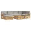 vidaXL Ensemble de canap&eacute;s d'ext&eacute;rieur 7 pc Blanc et gris clair