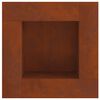 vidaXL Braise Marron 80 x 80 x 40 cm Acier patin&eacute;