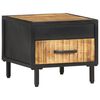 vidaXL Table de chevet 40x40x35 cm Bois de manguier brut