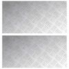 vidaXL Nez de marche Rectangulaire 2 pcs Argent&eacute; 60 x 30 cm Aluminium