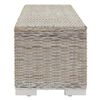 vidaXL Bo&icirc;te de rangement Blanc 110 cm Rotin kubu naturel et acajou