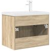 vidaXL Armoire lavabo de salle de bain et vasque et robinet int&eacute;gr&eacute;s