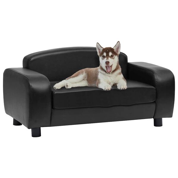 vidaXL Canap&eacute; pour chien Noir 80x50x40 cm Similicuir