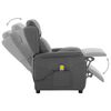 vidaXL Fauteuil de massage Gris clair Tissu