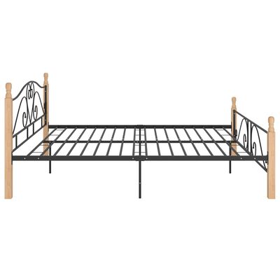 vidaXL Cadre de lit sans matelas noir métal 200x200 cm