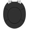 vidaXL Si&egrave;ge de toilette 2 pcs Noir 44 x 38 cm Panneau MDF