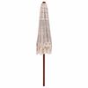 vidaXL Parasol Macram&eacute; Cr&egrave;me 252.5 x 252.5 x 260 cm