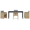 vidaXL Ensemble de salle à manger pour jardin 5 pcs Beige polyrotin